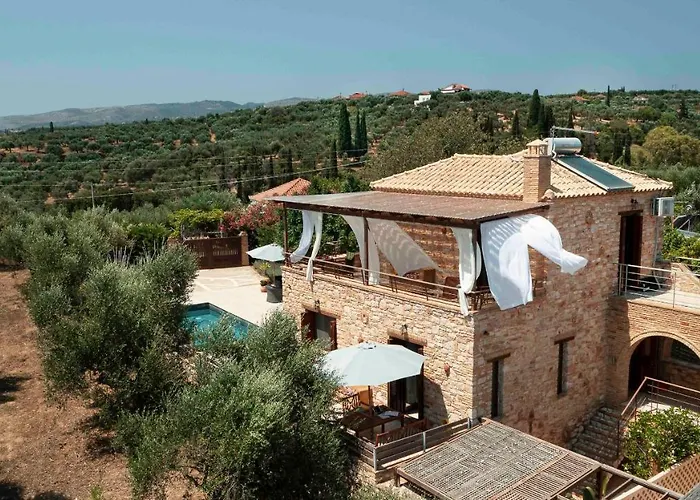 Peroulia Stone - Grece, Peloponnese Villa