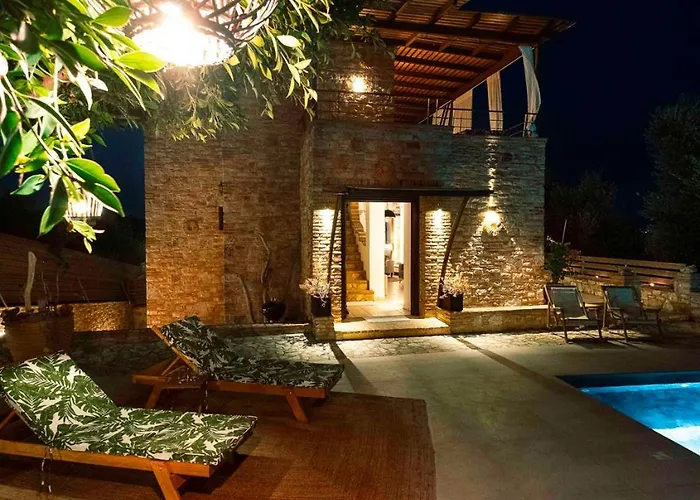 Villa Peroulia Stone - Grece, Peloponnese Koróni