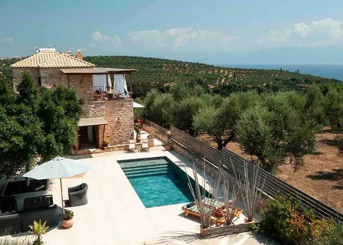 Villa Peroulia Stone - Grece, Peloponnese *